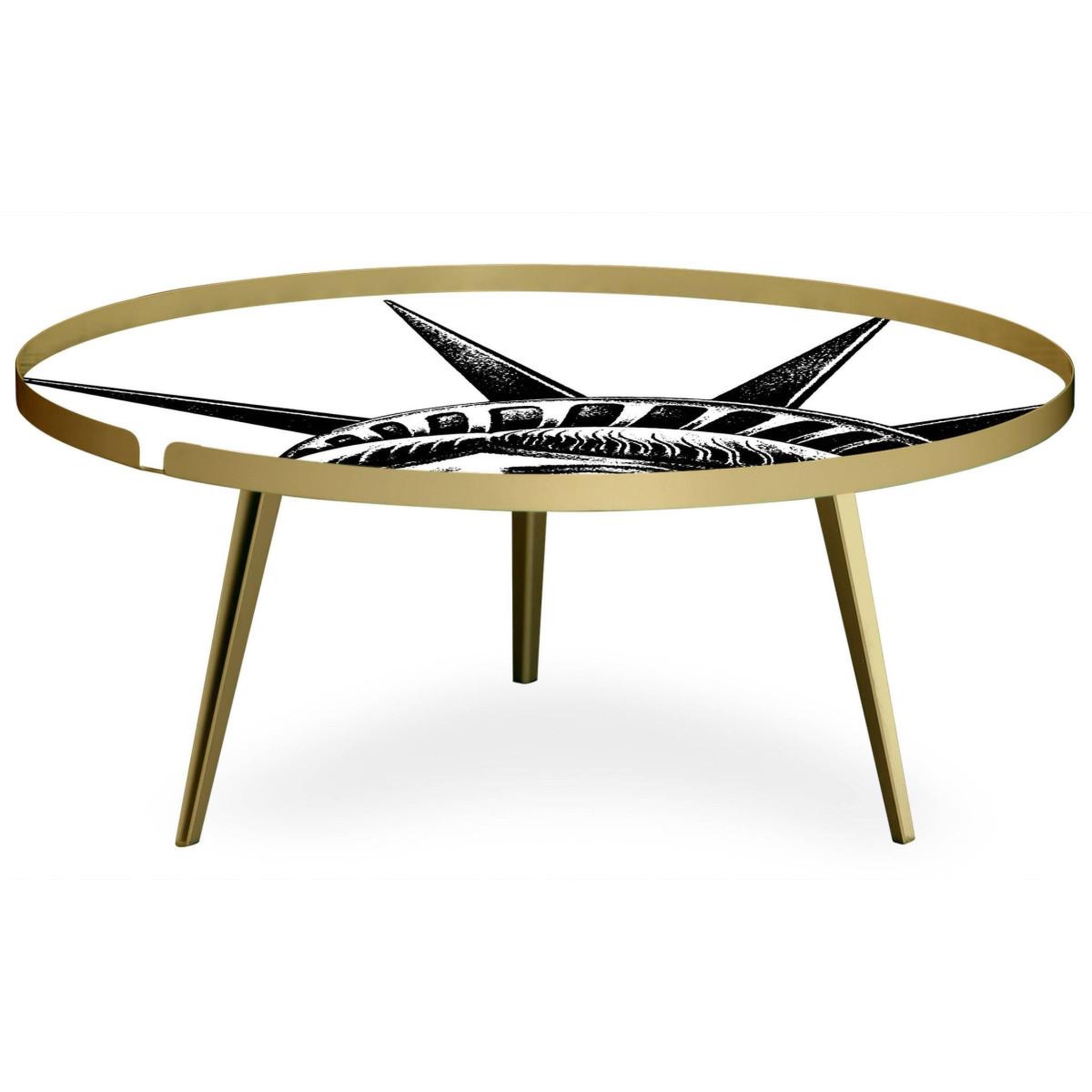 Voir la diapositive 4 : Paris Prix Table Basse à Rebord 2 Covers  Fun  90cm Or