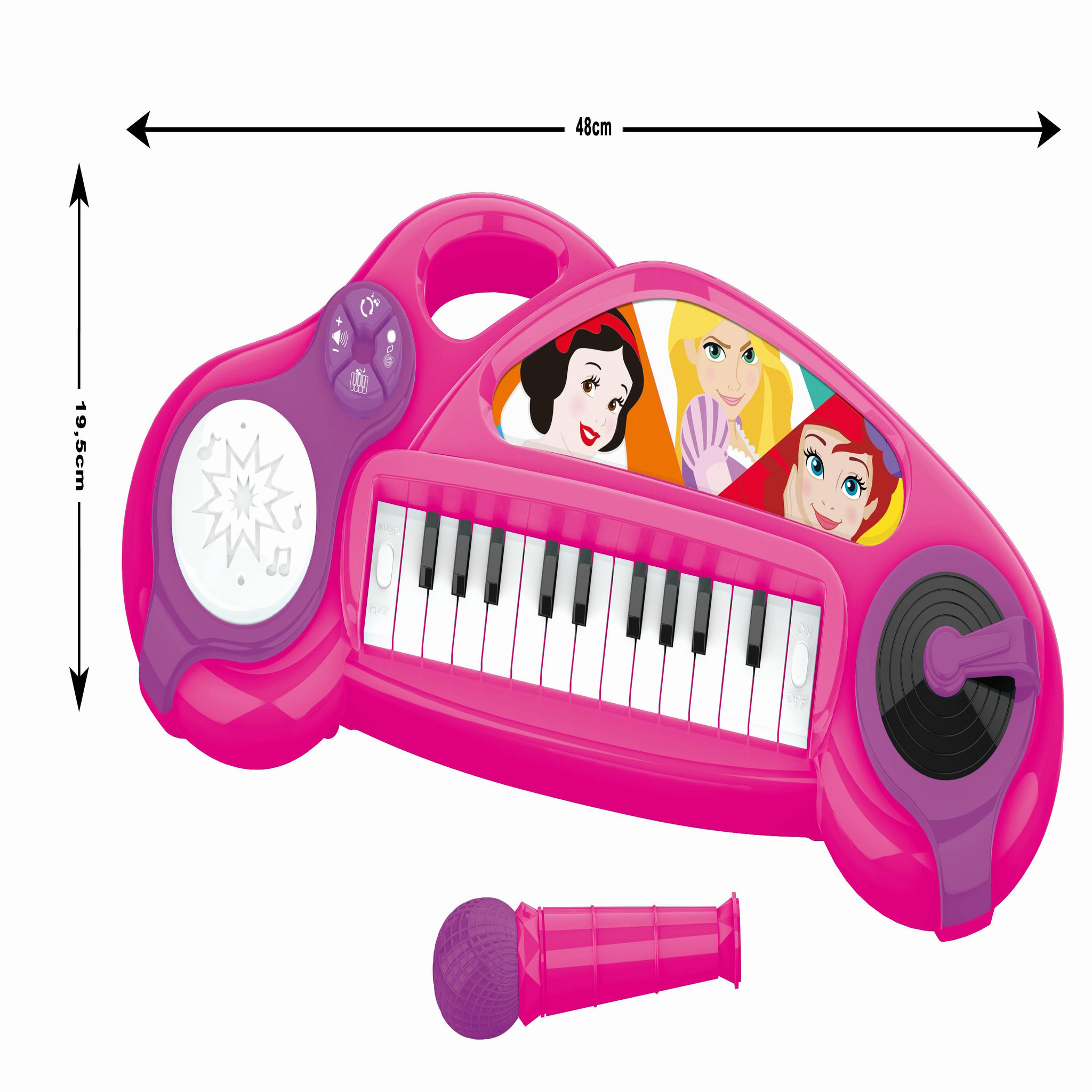 Voir la diapositive 2 : Lexibook Piano électronique Disney Princesse avec effets lumineux et microphone