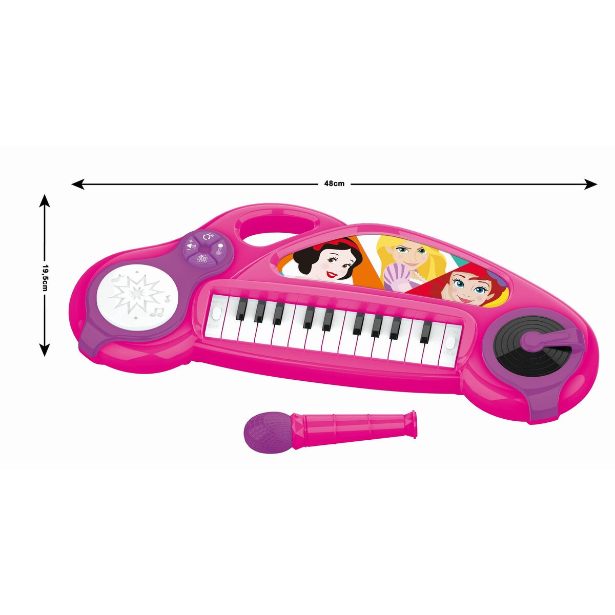 Lexibook Piano électronique Disney Princesse avec effets lumineux et microphone