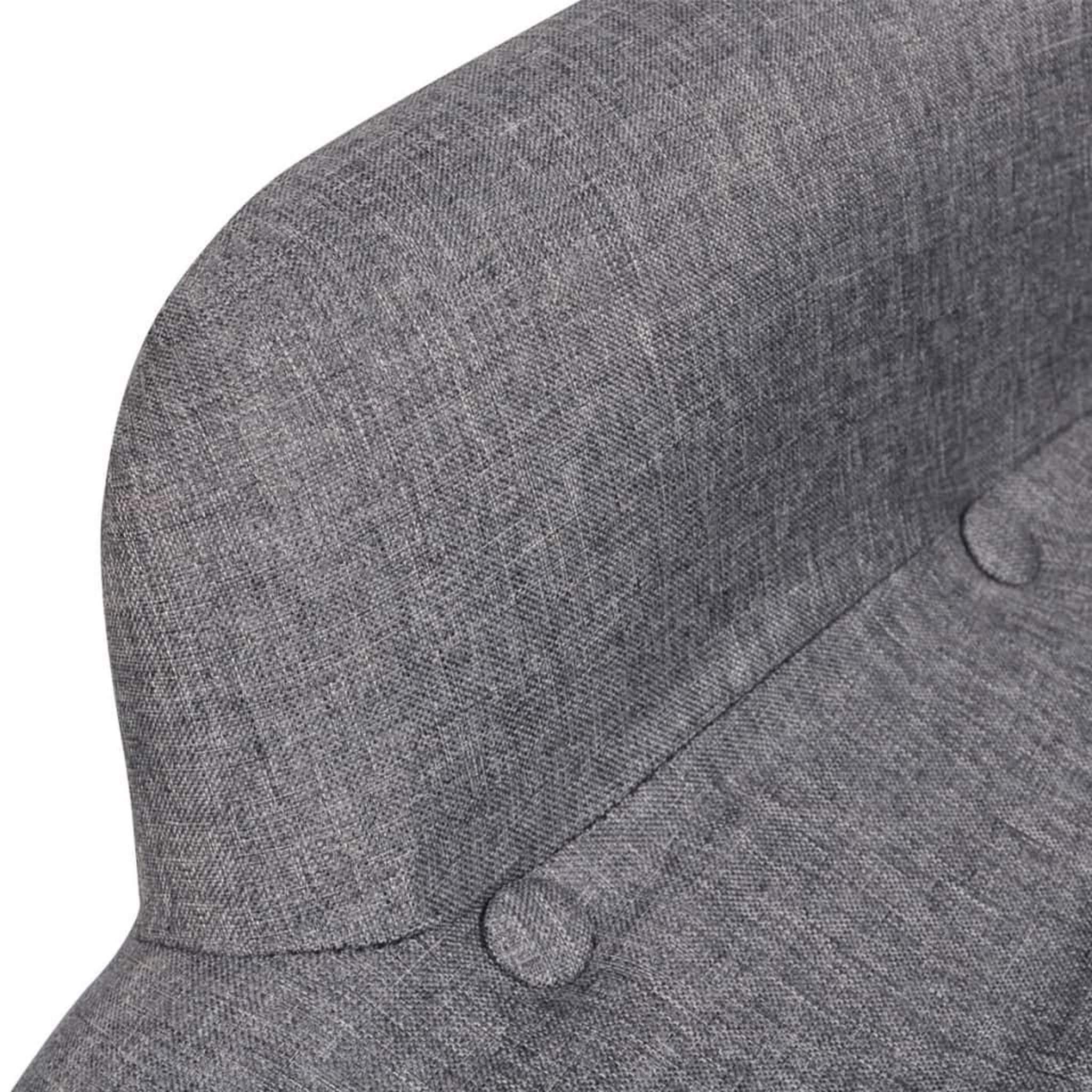 Voir la diapositive 3 : VIDAXL Fauteuil avec repose-pied gris tissu