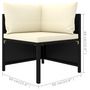 Voir la diapositive 6 : VIDAXL Salon de jardin 3 pcs avec coussins Resine tressee Noir