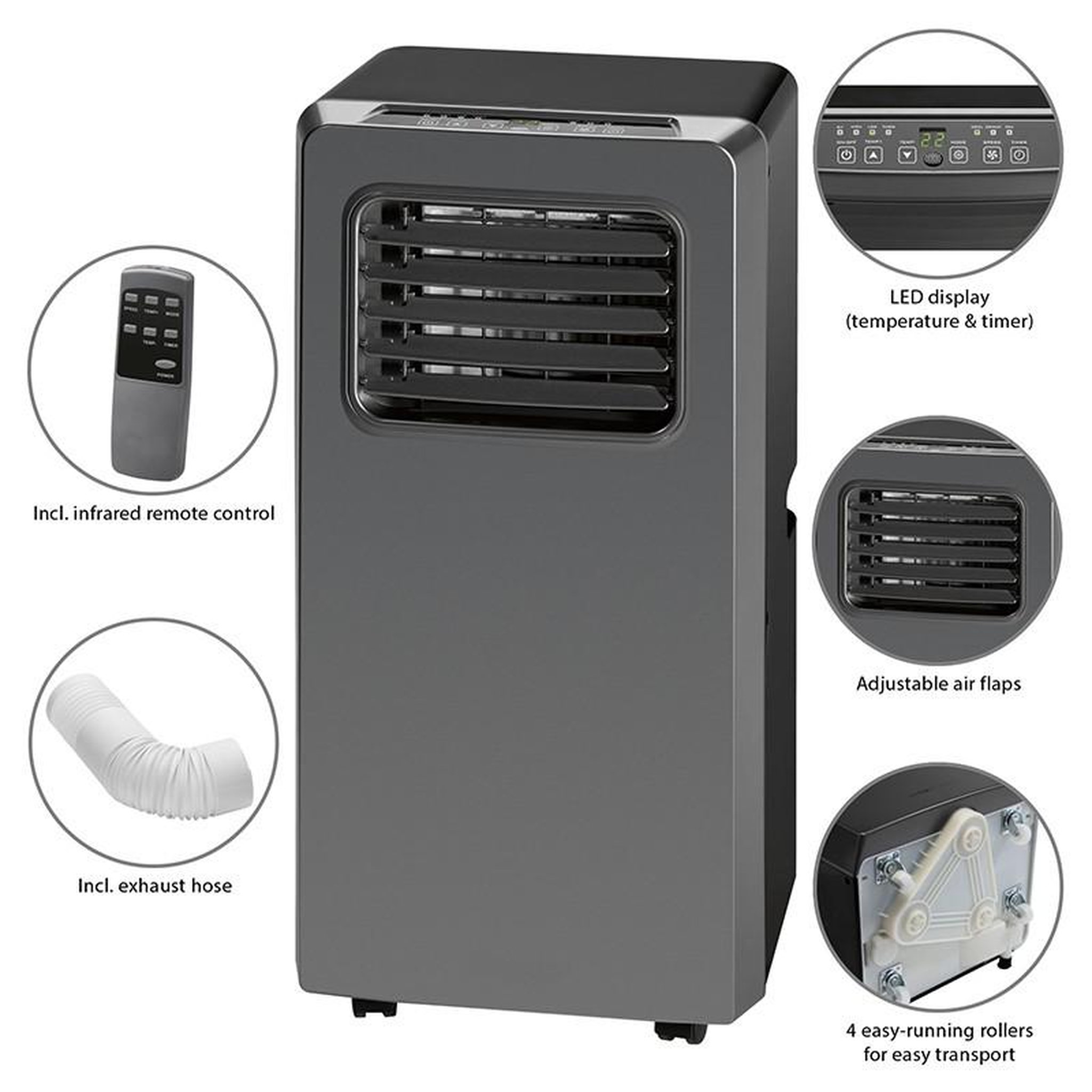 Voir la diapositive 3 : CLATRONIC Climatiseur Mobile De 8000 Btu Avec Poignée Fresh8 Clatronic