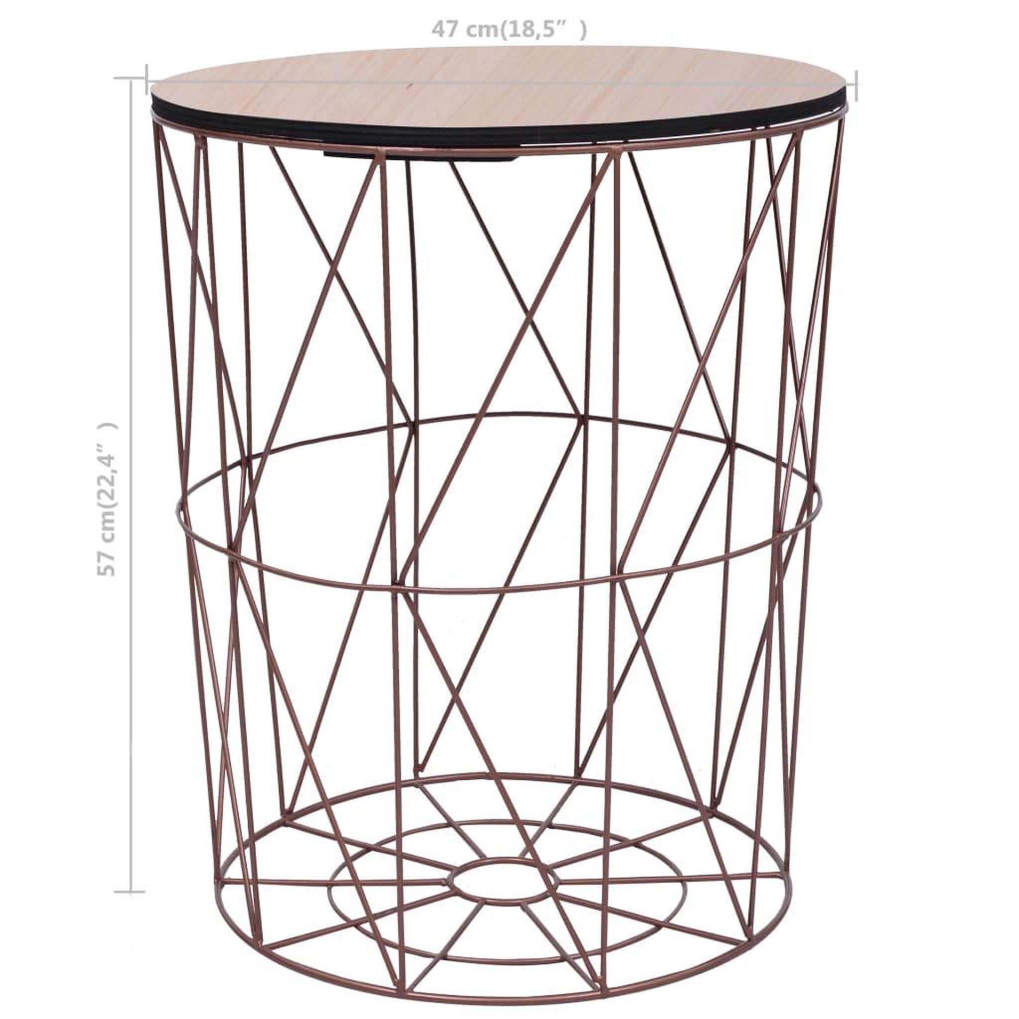 Voir la diapositive 6 : VIDAXL Table basse Cuivre Ø 47 cm