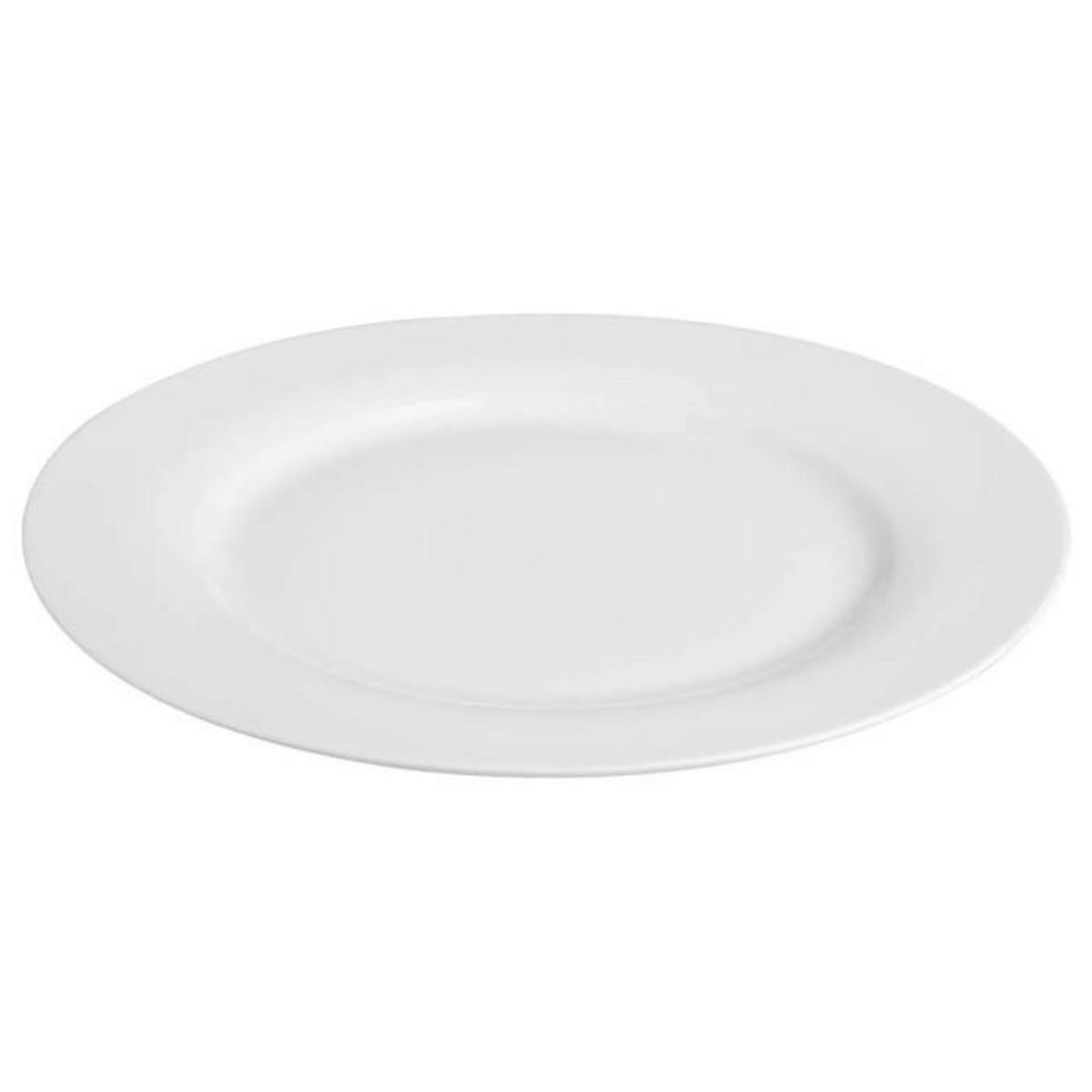 SECRET DE GOURMET Lot de 6 Assiettes Porcelaine  Uni  24cm Blanc