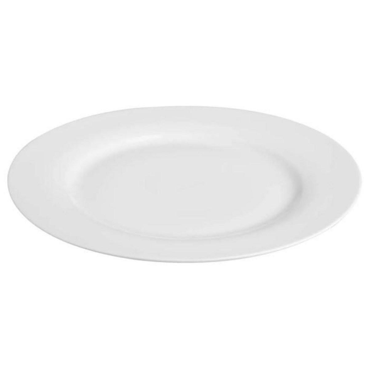 SECRET DE GOURMET Lot de 6 Assiettes Porcelaine  Uni  24cm Blanc