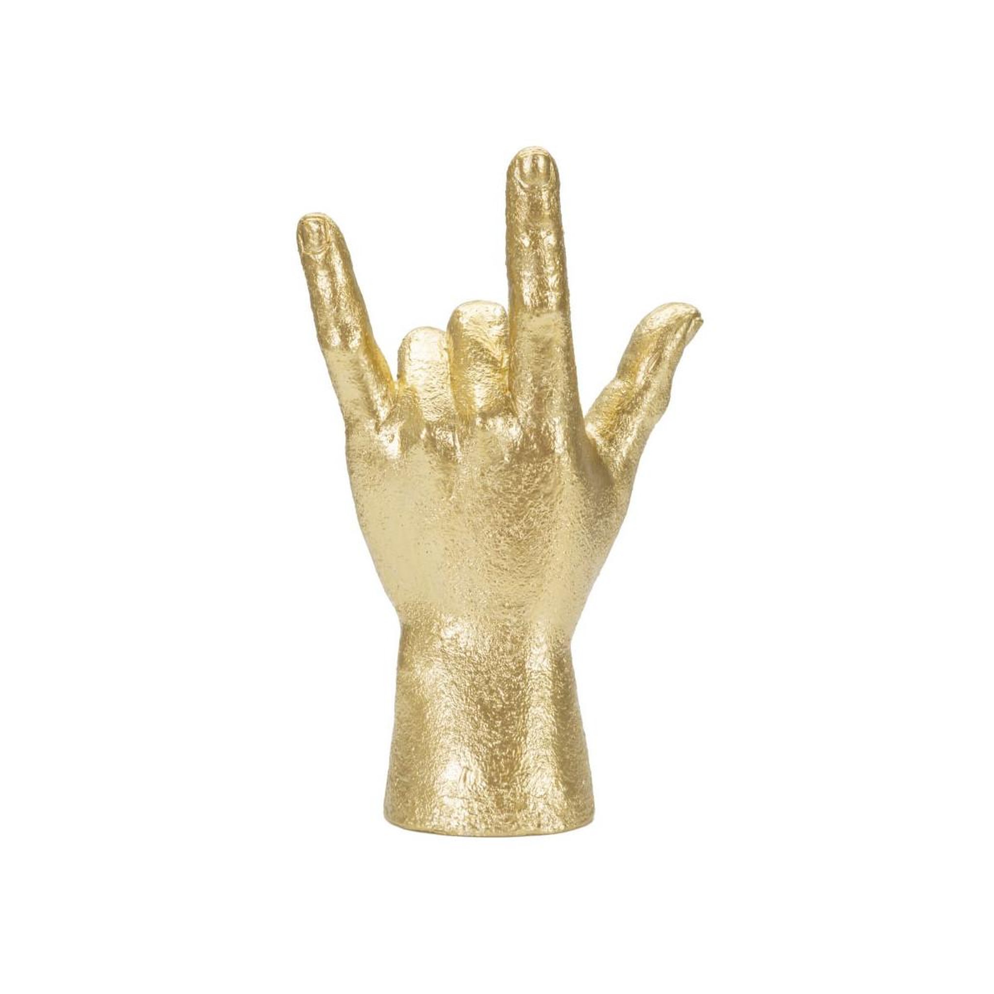 Voir la diapositive 3 : Paris Prix Main déco en résine  signe yeah  23cm or
