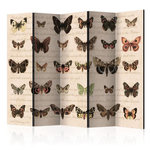 Paris Prix Paravent 5 Volets  Retro Style : Butterflies  172x225cm