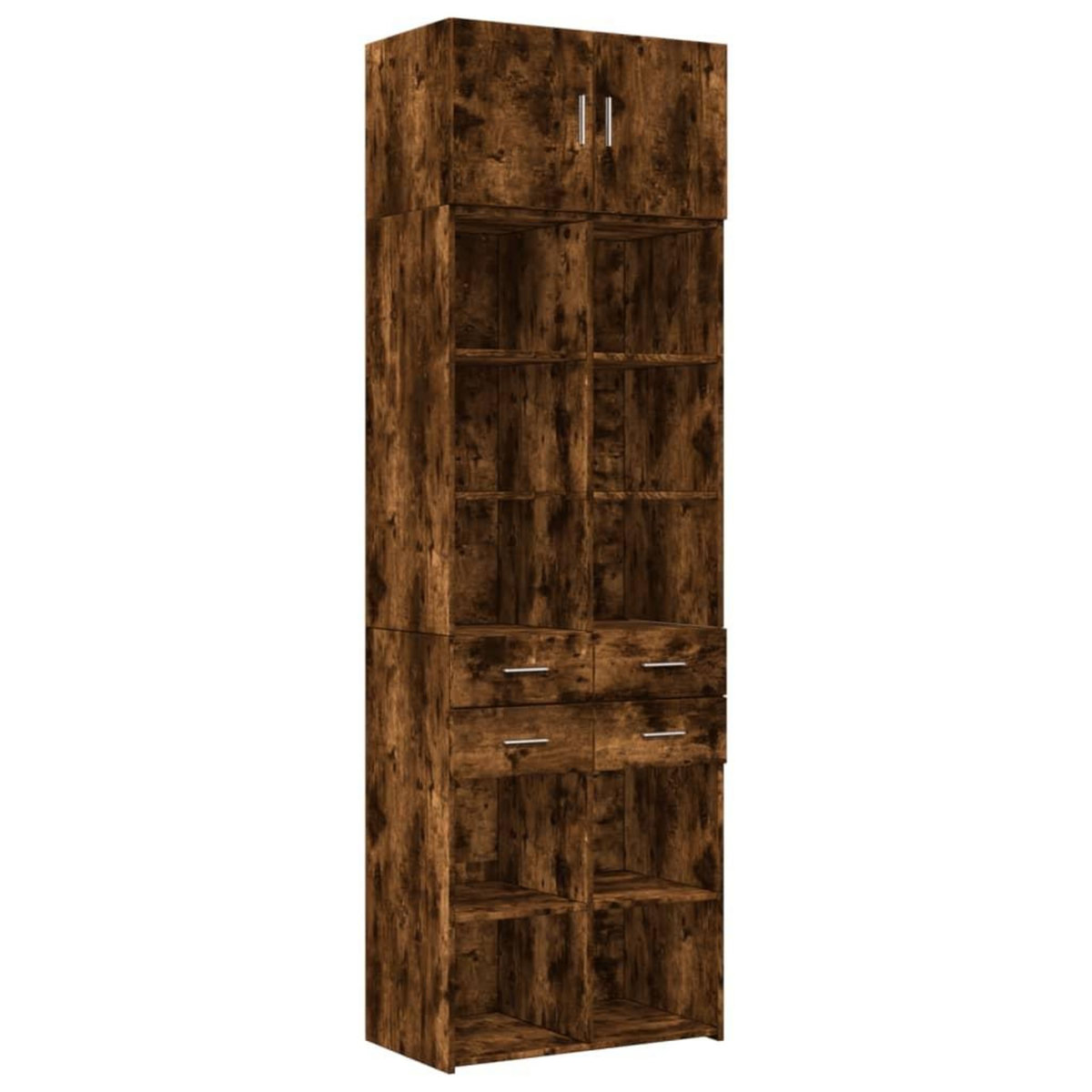 VIDAXL Armoire de rangement chene fume 70x42,5x225cm bois d'ingenierie