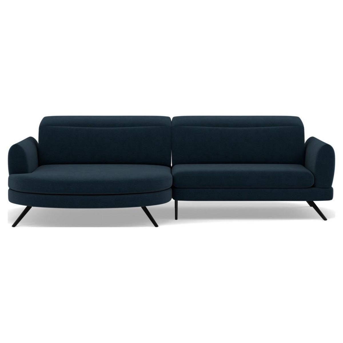 LISA DESIGN Terry - canapé d'angle gauche 4 places avec têtières réglables en tissu texturé