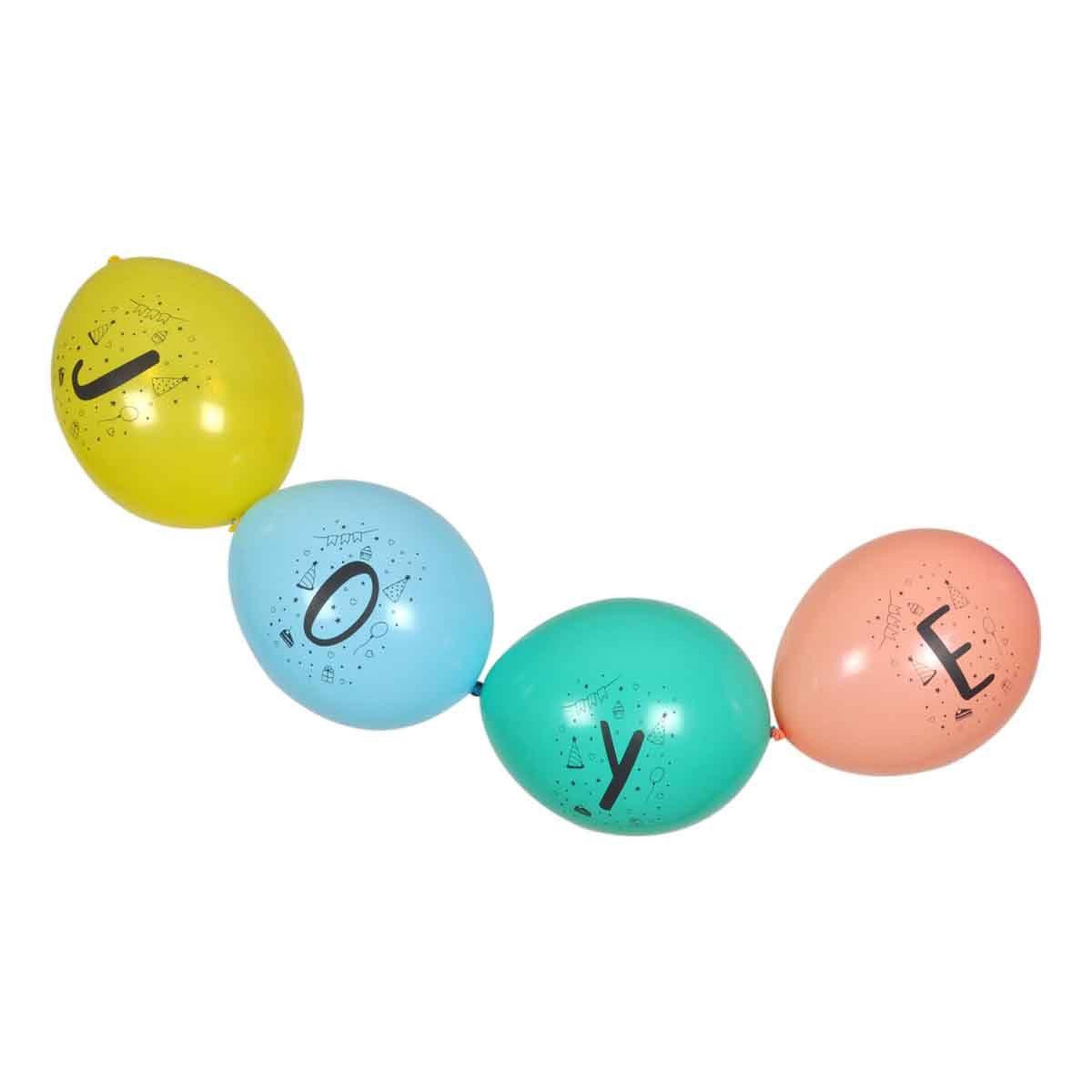 Voir la diapositive 1 : HOMEA Guirlande 18 ballons  anniversaire  25cm multicolore