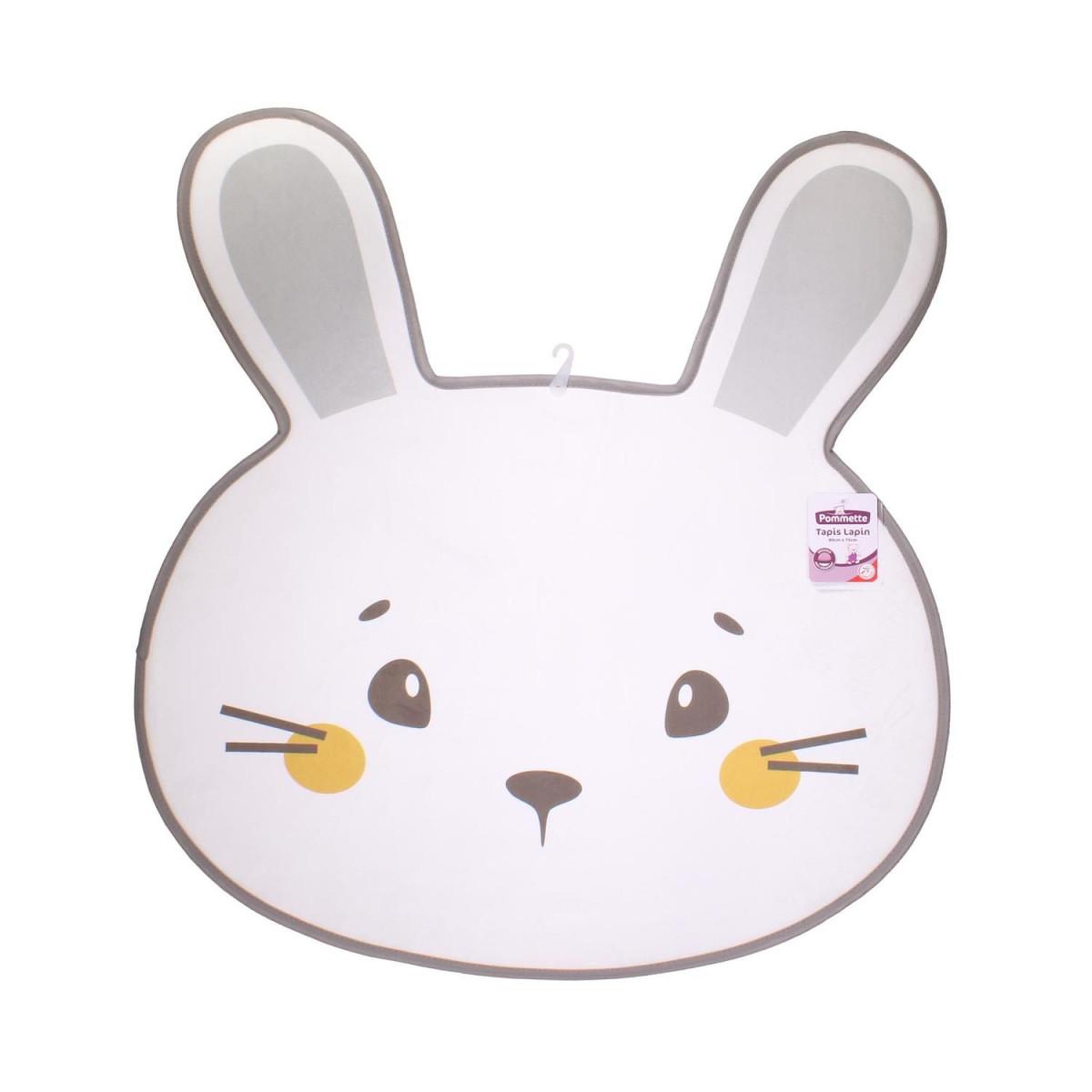 Voir la diapositive 2 : HOME DECO KIDS Tapis mousse enfant  lapin  75x80cm blanc