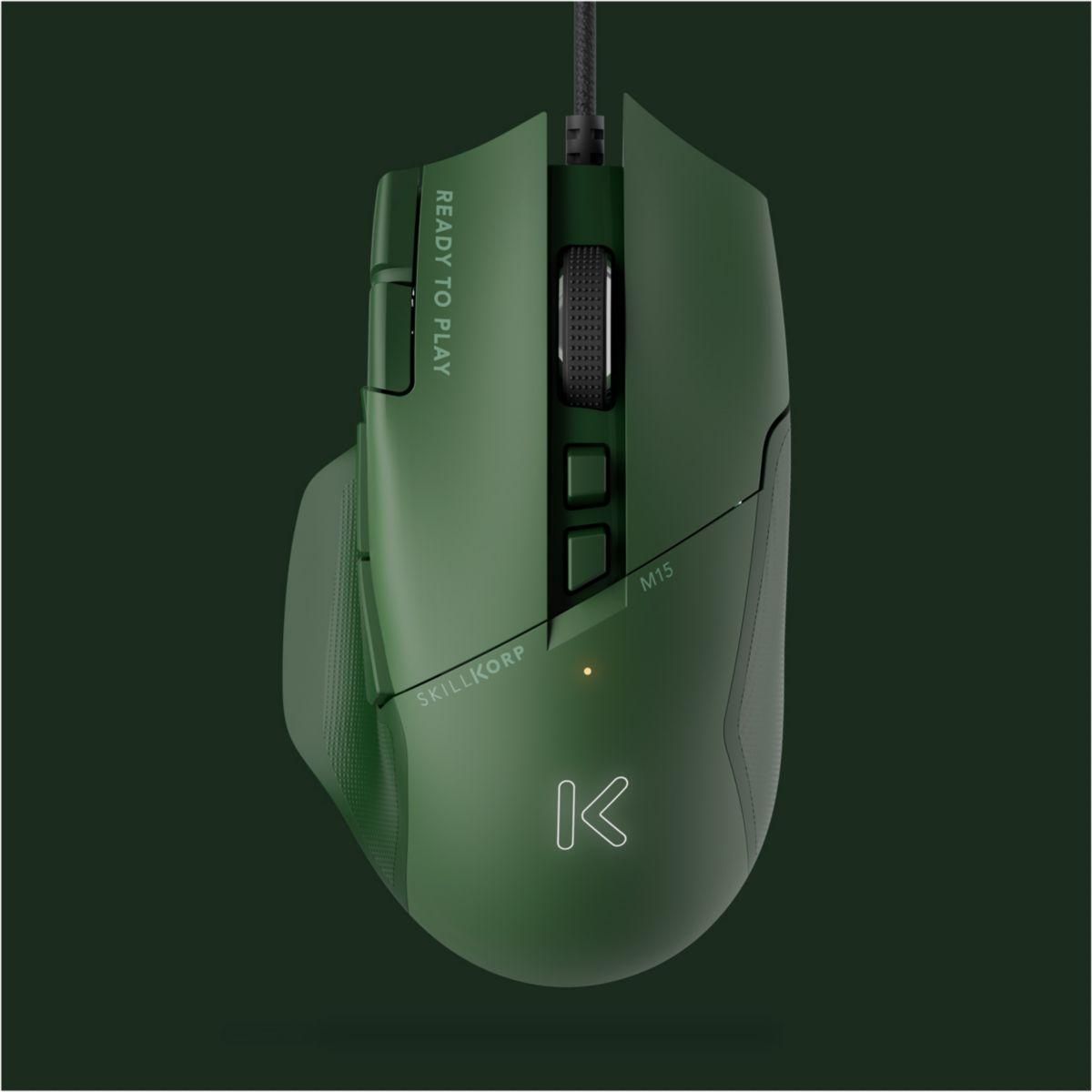 SKILLKORP Souris Gamer Filaire M15 VERTE V2 Progress