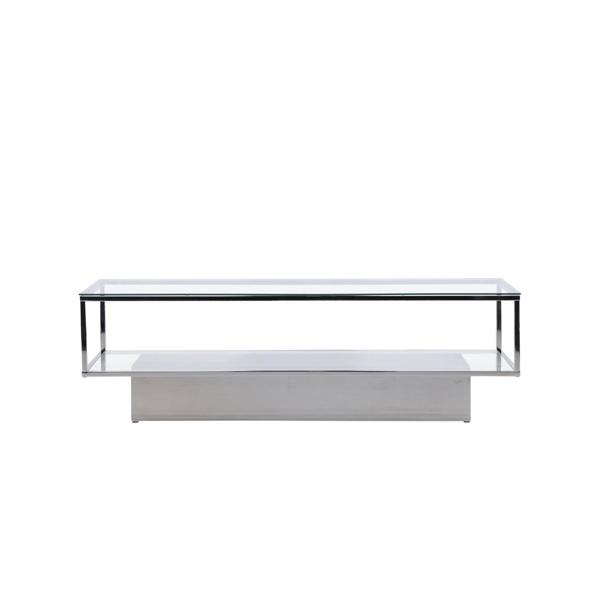 Voir la diapositive 4 : Paris Prix Table Basse Design en Verre  Maglehem  130cm Argent