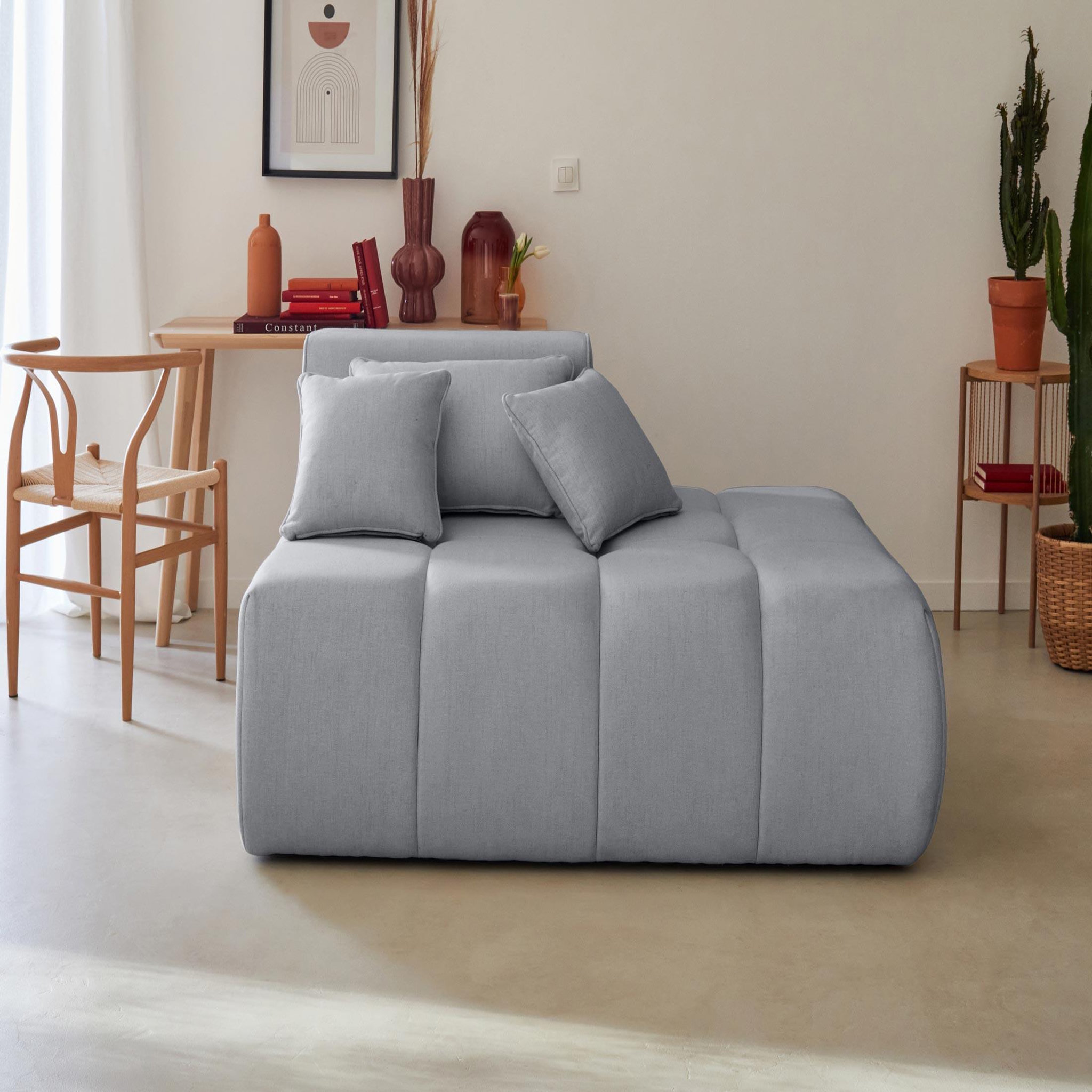 Voir la diapositive 2 : LISA DESIGN Caracas - module d'assise droit - en tissu