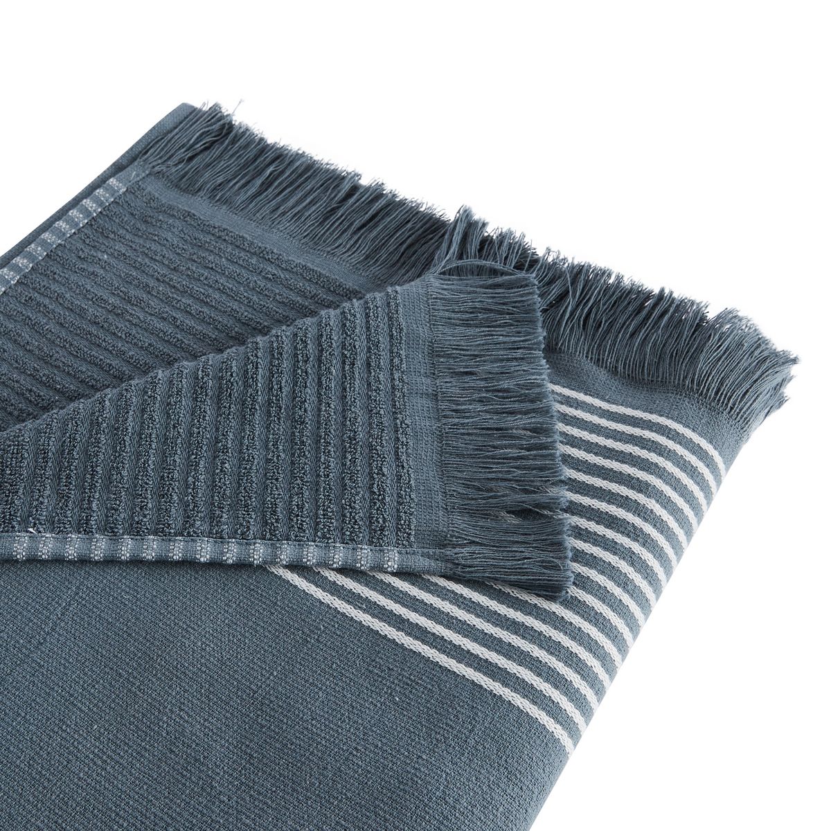 ACTUEL Foutah de plage en coton 280g/m² finition frange CORFOU