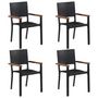 Voir la diapositive 5 : VIDAXL Ensemble a manger de jardin 5 pcs Noir