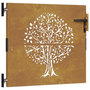 Voir la diapositive 2 : VIDAXL Portail de jardin 85x75 cm acier corten conception d'arbre