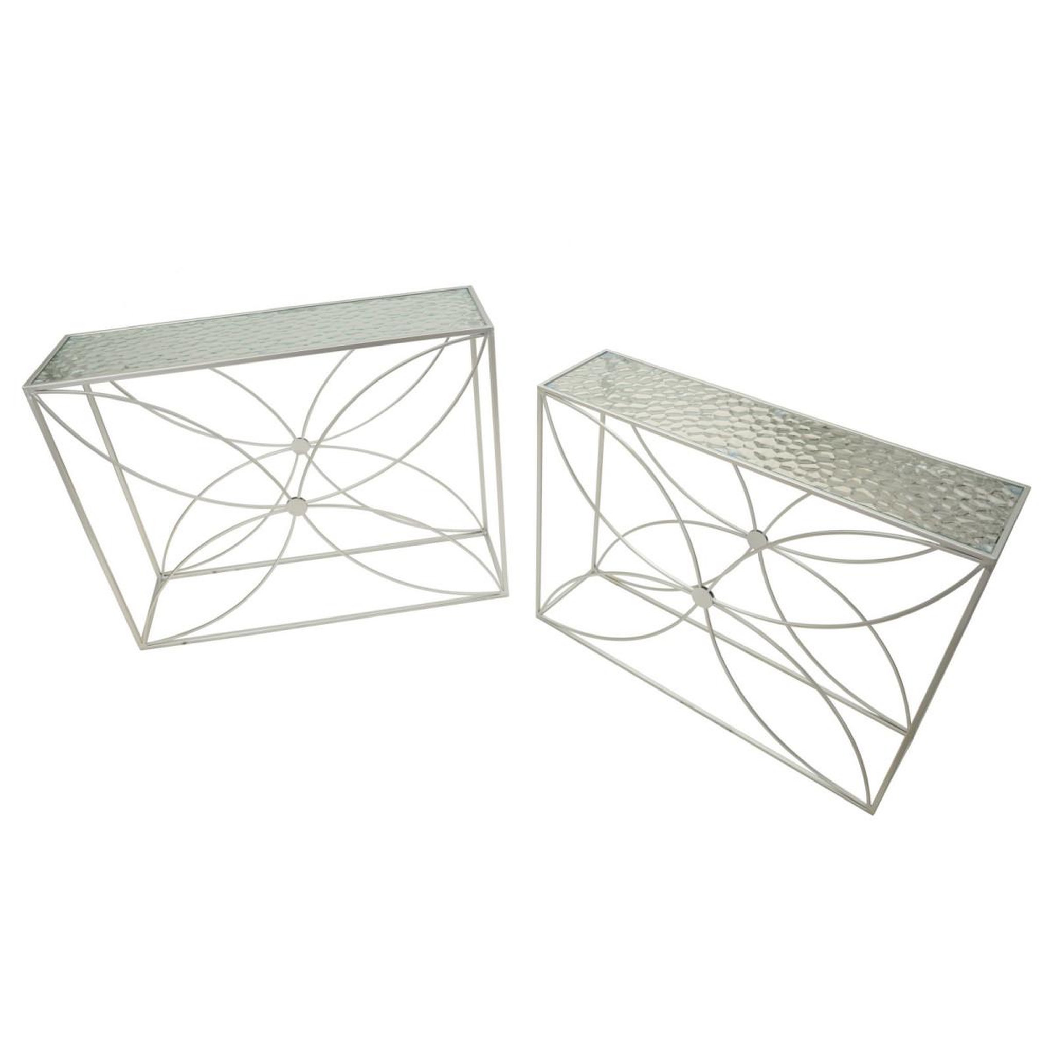 Voir la diapositive 5 : Paris Prix Lot de 2 consoles  paradise  100cm argent