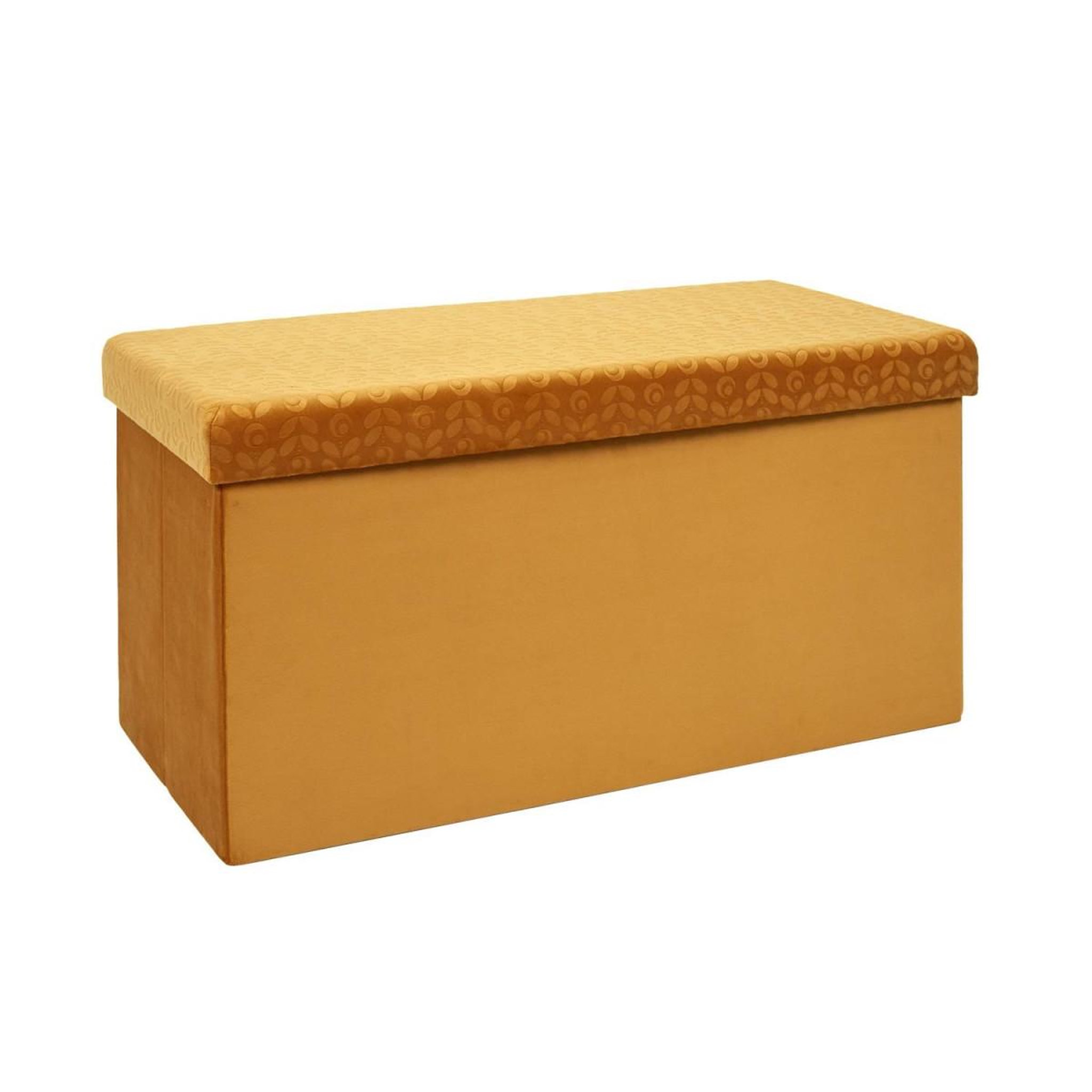 The Home Deco Factory Banc pliable & coffre  rétro  76cm jaune moutarde