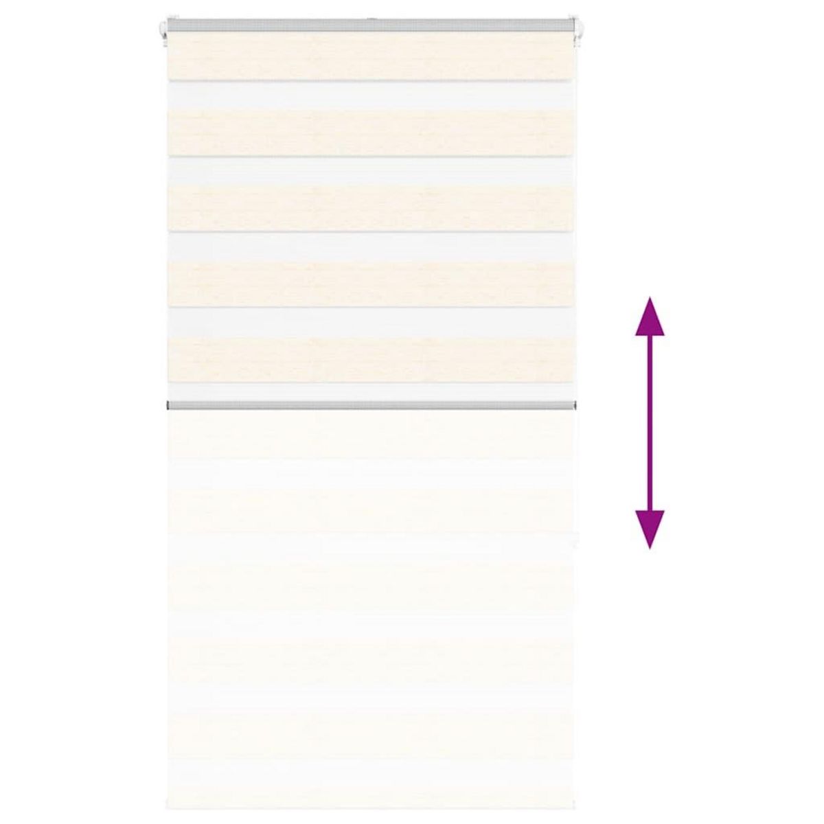 VIDAXL Store zebre beige marbre largeur du tissu 65,9 cm polyester