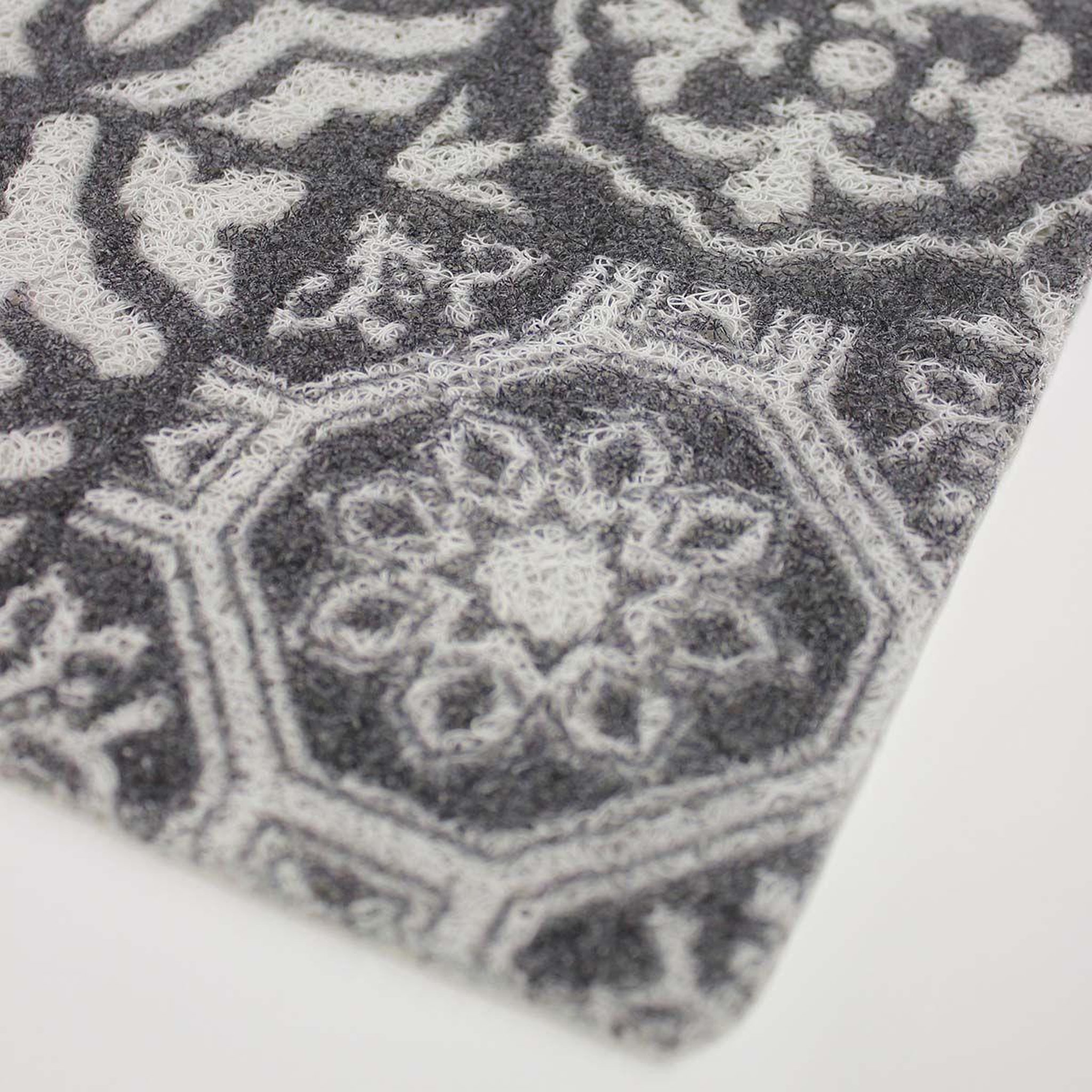 Voir la diapositive 2 : Douceur d'Intérieur Tapis d'Entrée  Lisbonne  45x75cm Gris
