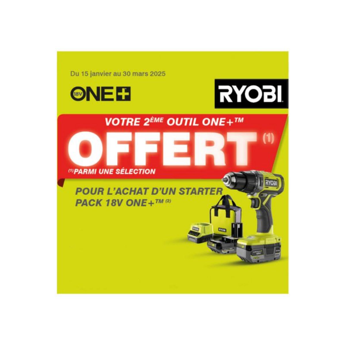 Ryobi Meuleuse d'angle RYOBI 18V One+ R18AG-140S - Batterie Lithium-ion 4.0 Ah - Chargeur