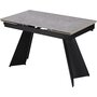 Voir la diapositive 1 : Habitat et Jardin Table de repas extensible en céramique 6 à 10 personnes  Equinoxe  - Gris marbré