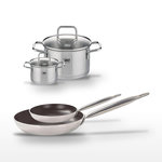 ELO Lot Poêles 24 cm & 32 cm Elo Bistro Line et Faitouts 12 cm & 20 cm Elo