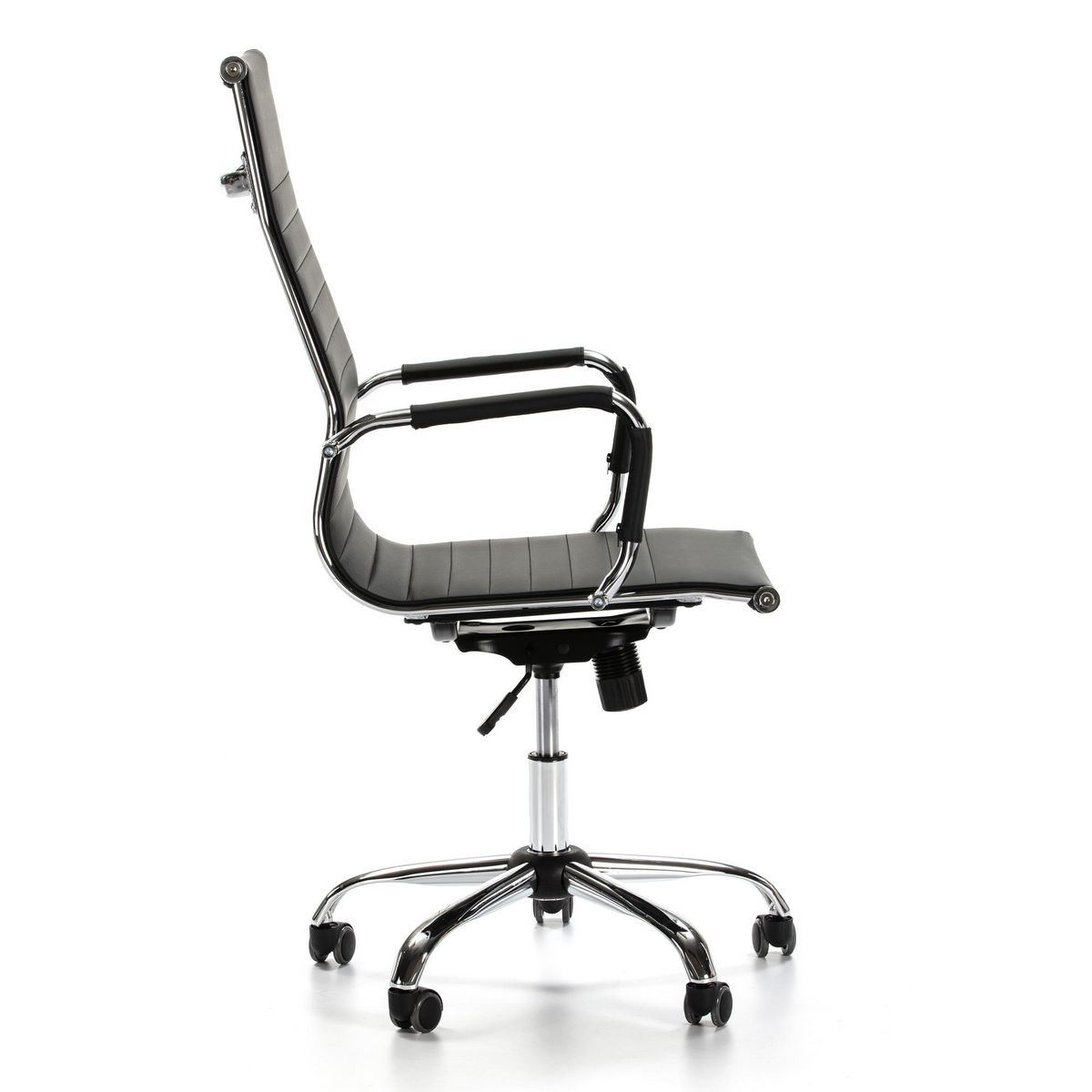 VS VENTA-STOCK Fauteuil de Bureau Londres inclinable Noir, Cuir synthétique