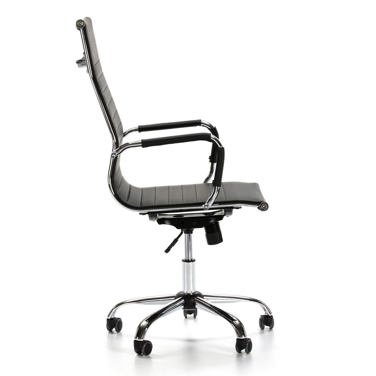 VS VENTA-STOCK Fauteuil de Bureau Londres inclinable Noir, Cuir synthétique