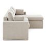 Voir la diapositive 6 : LISA DESIGN Calgary - canapé d'angle déhoussable et modulable 3 places + 1 pouf en velours texturé