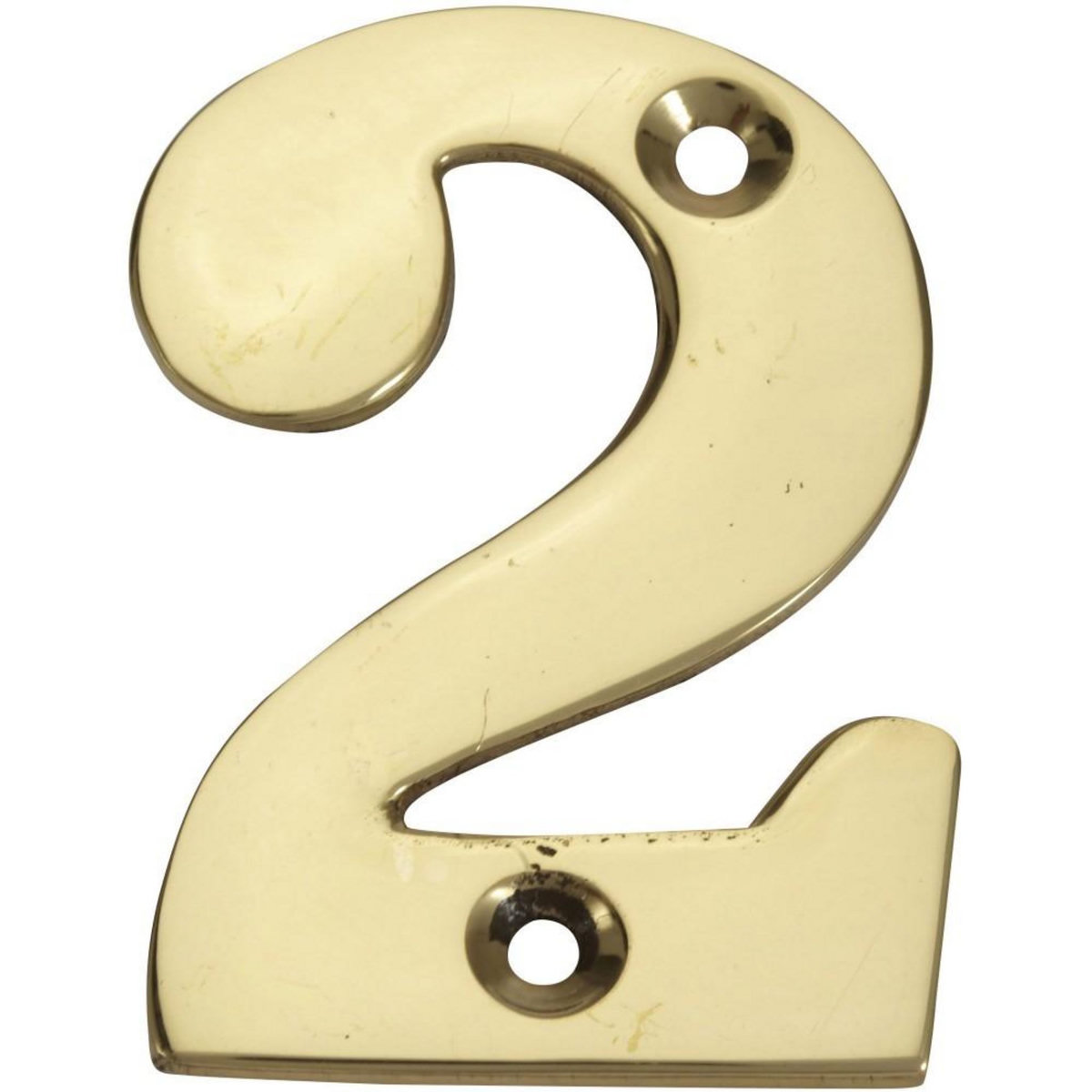 NOVAP Chiffre 2 en laiton poli H.5.1 x l.3.5 cm