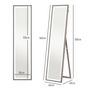 Voir la diapositive 3 : HOMCOM Grand miroir LED pleine longueur 40 x 160 cm autoportant ou à fixer - 3 couleurs luminosité réglable - effet bois gris
