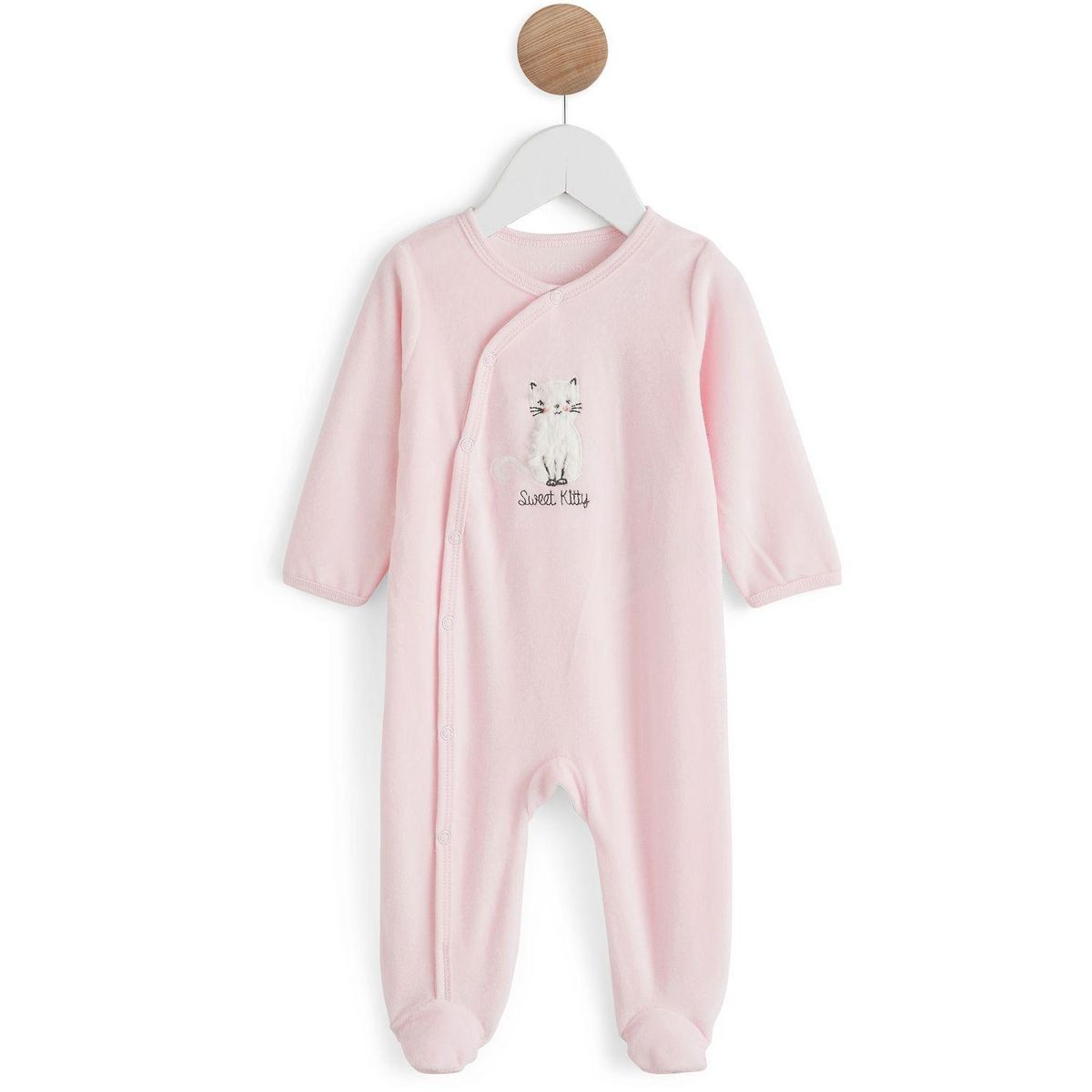 IN EXTENSO Dors bien velours de naissance chat bébé fille