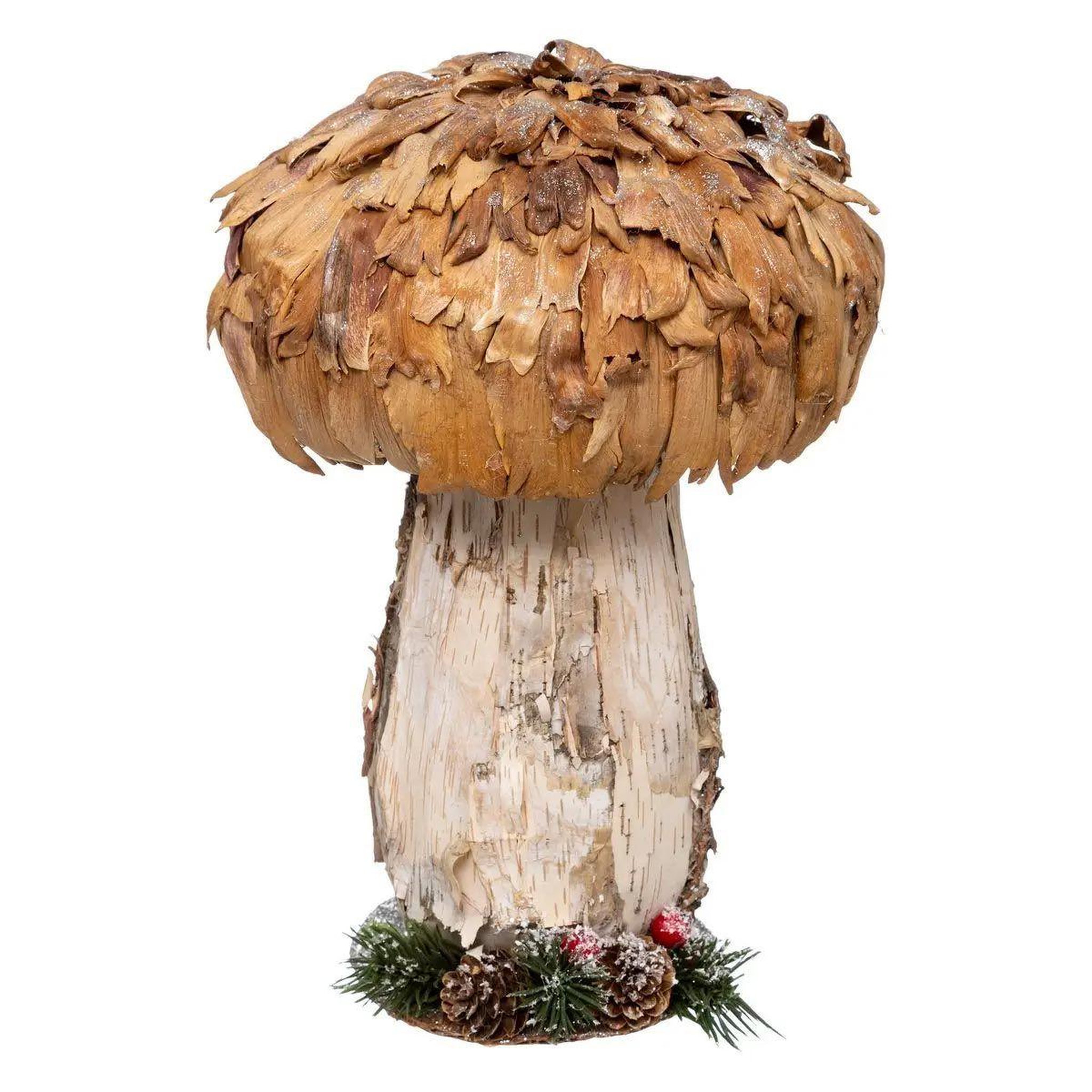 ATMOSPHERA Champignon déco  marron glacé  27cm naturel