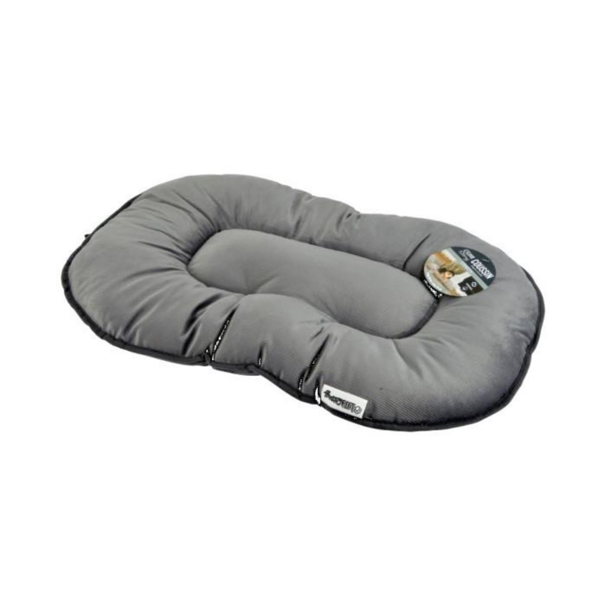 Paris Prix Coussin Pour Chien & Chat Velours  Crafty  87cm Gris