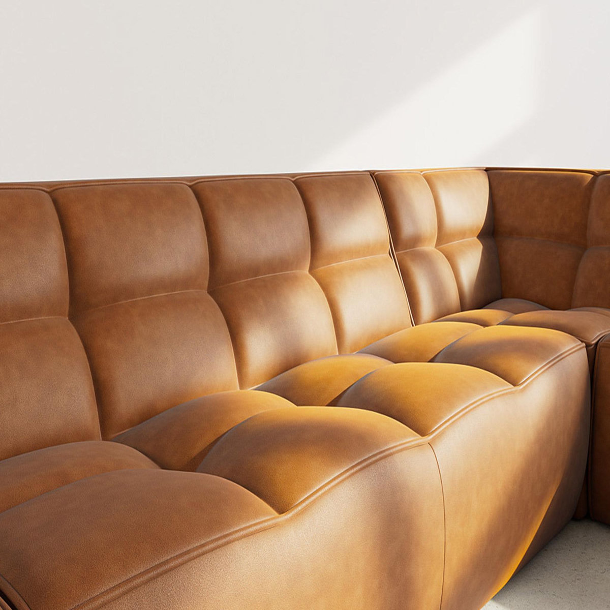 LISA DESIGN Alya - canapé modulable panoramique 7 places en simili