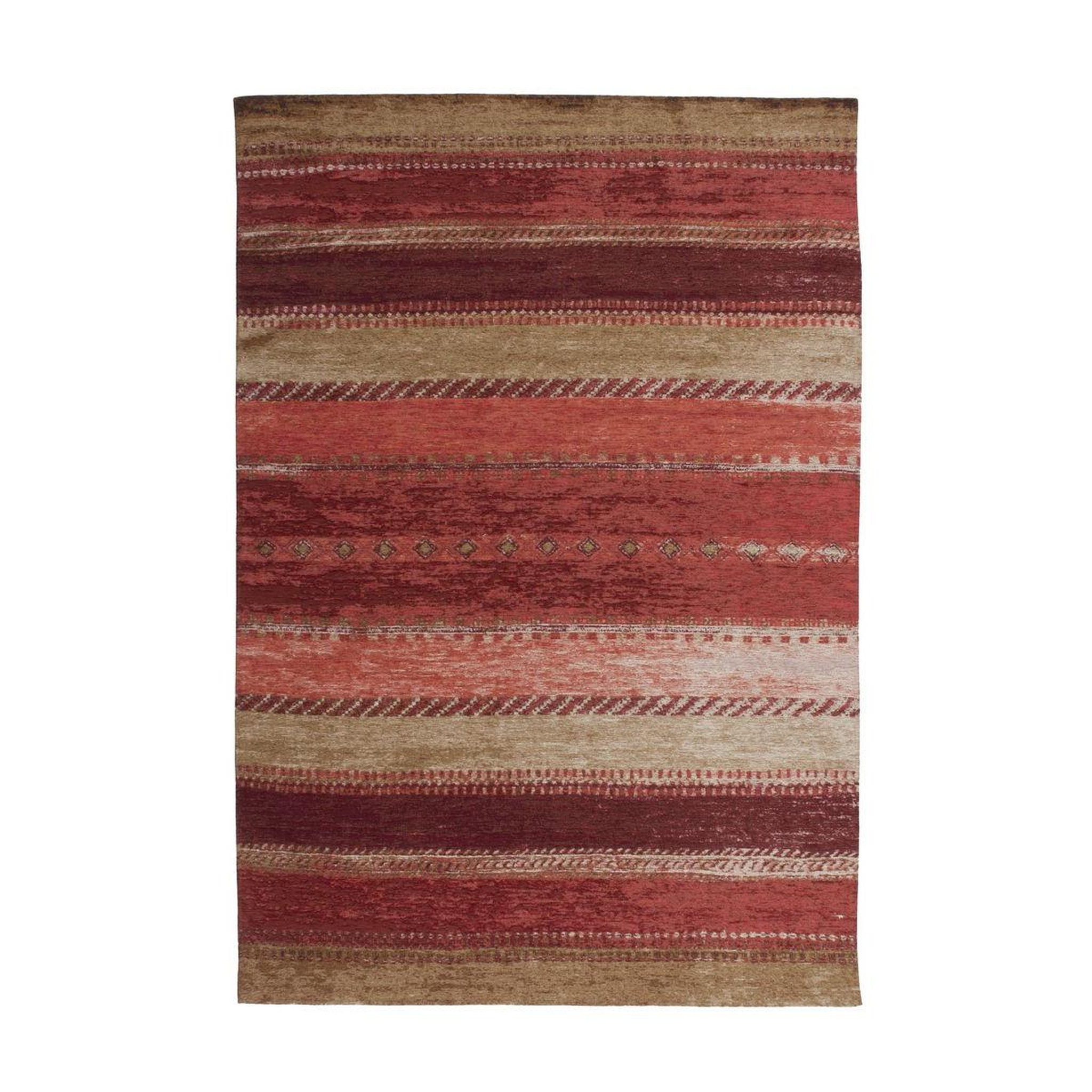 Voir la diapositive 1 : Paris Prix Tapis Jacquard à Poils Courts  Blaze  Rouge