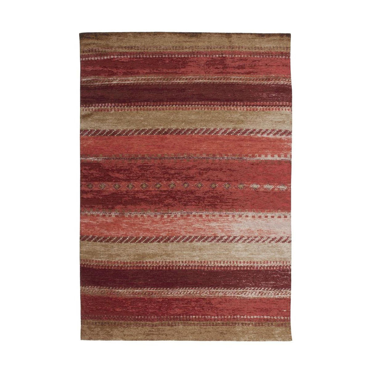 Paris Prix Tapis Jacquard à Poils Courts  Blaze  Rouge