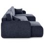 Voir la diapositive 5 : LISA DESIGN Apolline - canapé panoramique en u 7 places convertible avec coffres en tissu moucheté
