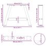 Voir la diapositive 6 : VIDAXL Pieds de table basse forme de A 2 pcs blanc 50x(30-31) cm acier