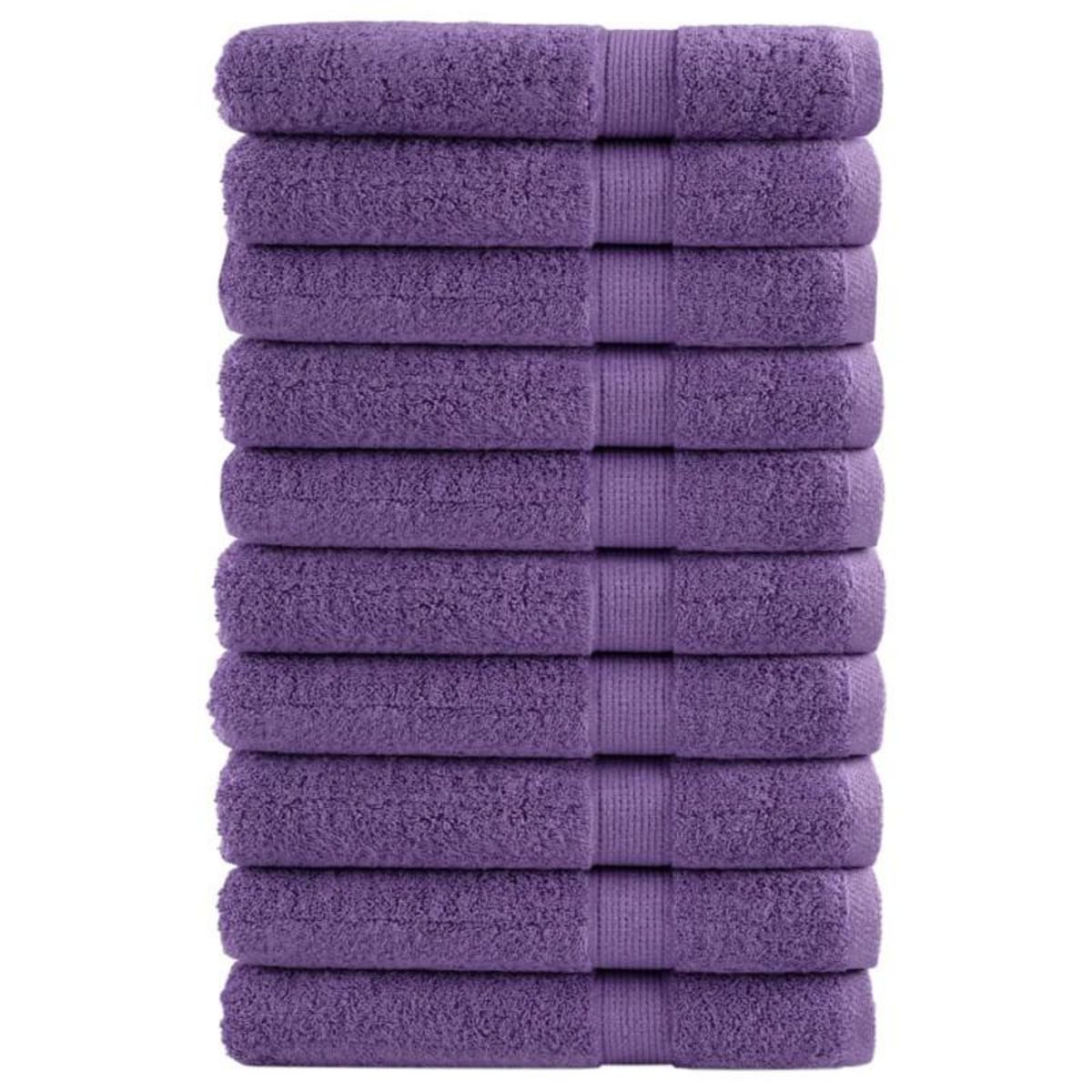 VIDAXL Serviettes de qualité supérieure SOLUND 10 pcs violet 600 g m²