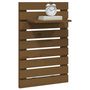 Voir la diapositive 4 : VIDAXL Etageres de chevet murales 2 pcs Marron miel Bois de pin massif