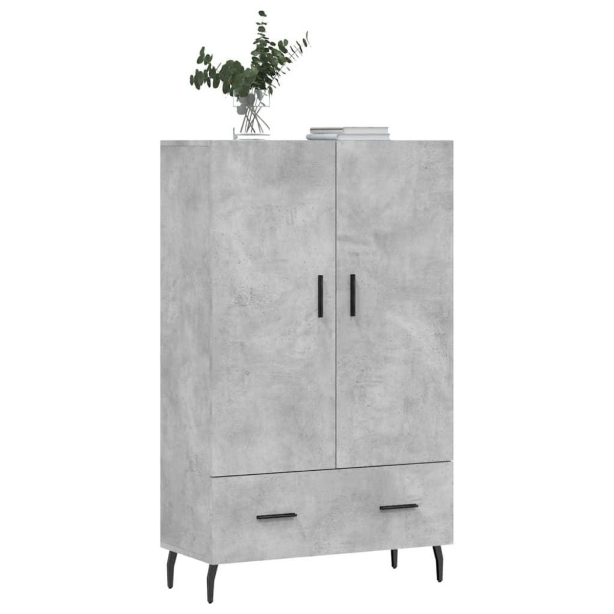 VIDAXL Buffet haut gris beton 69,5x31x115 cm bois d'ingenierie