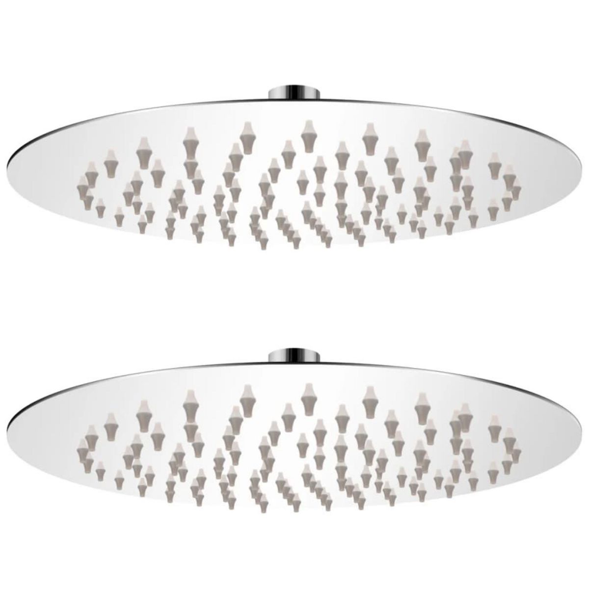 VIDAXL Pomme de douche plongeante 2 pcs Acier inoxydable Ø 20 cm