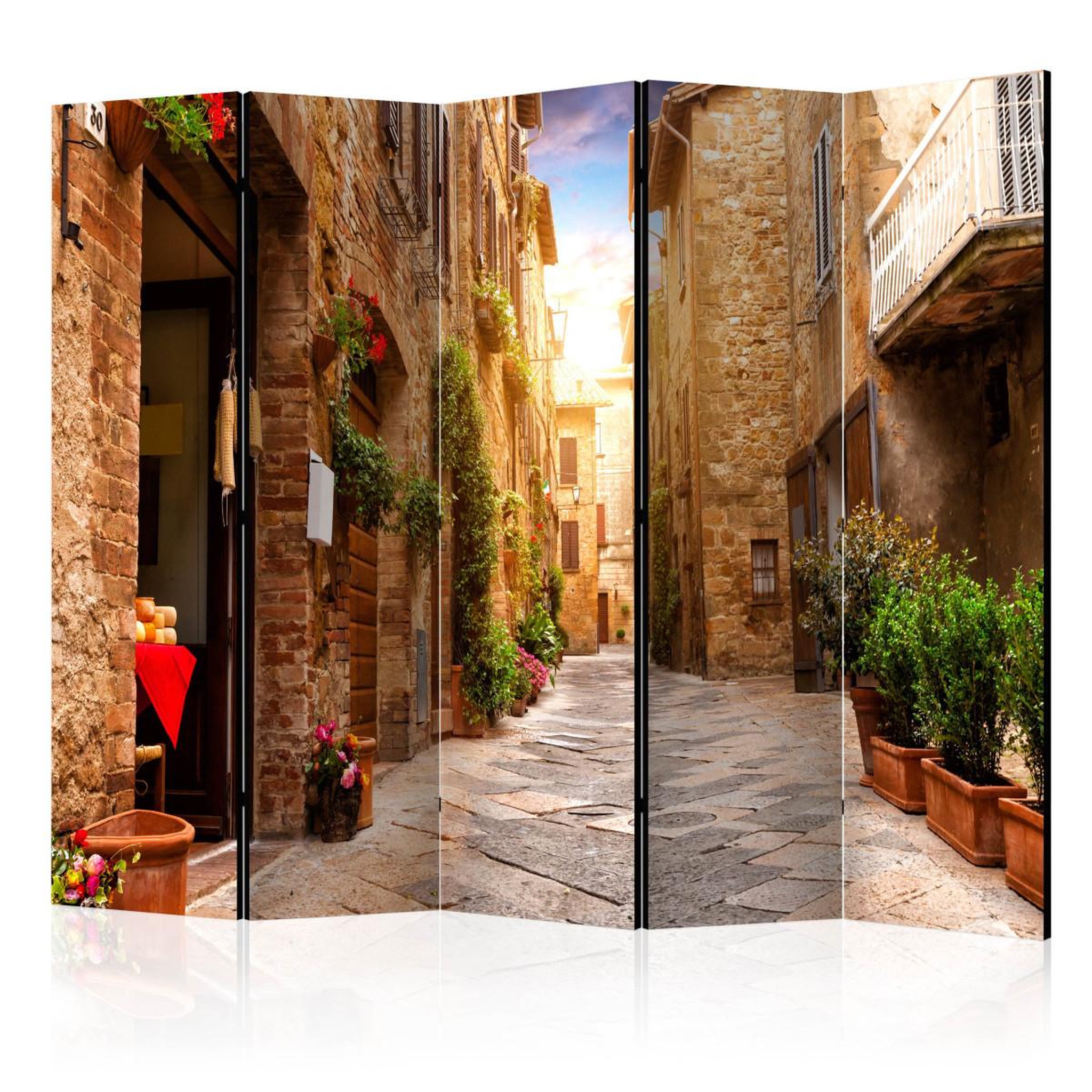Paris Prix Paravent 5 volets  colourful street in tuscany  172x225cm