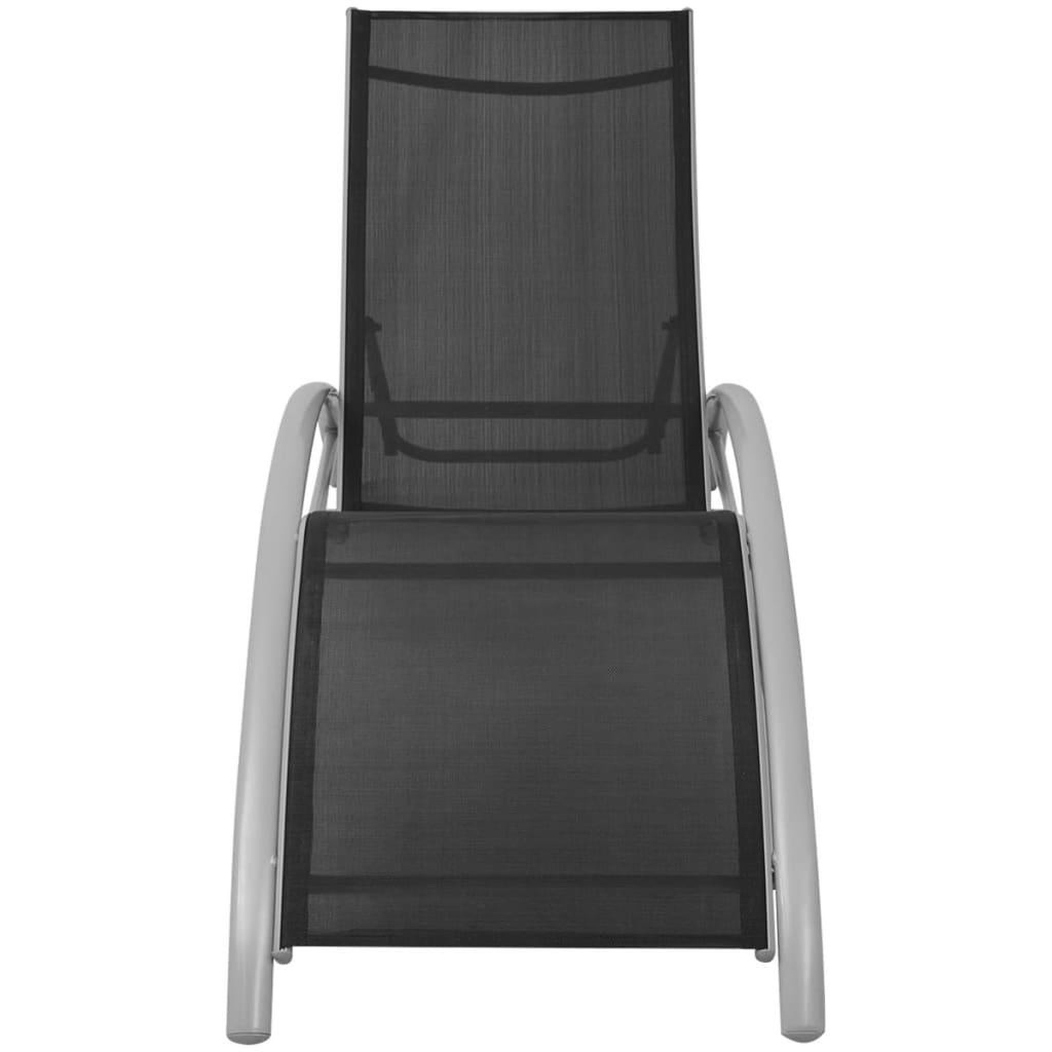 Voir la diapositive 5 : VIDAXL Chaises longues et parasol aluminium noir