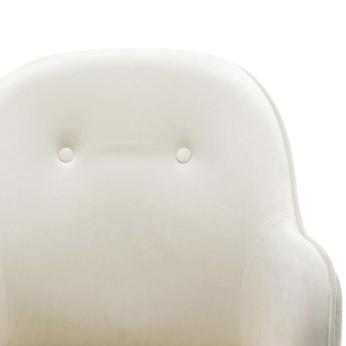 VIDAXL Chaise à bascule Blanc crème Velours