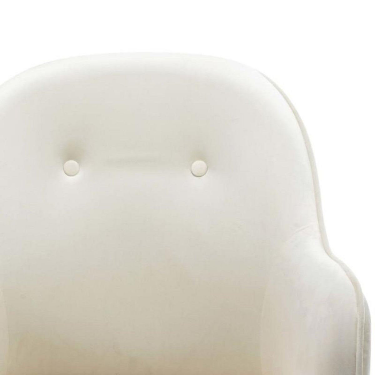 VIDAXL Chaise à bascule Blanc crème Velours