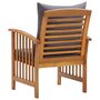 Voir la diapositive 5 : VIDAXL Chaises de jardin avec coussins lot de 2 Bois d'acacia massif